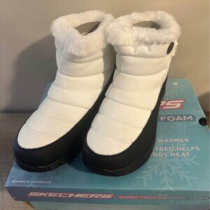 Skechers Black and White Winter Boots